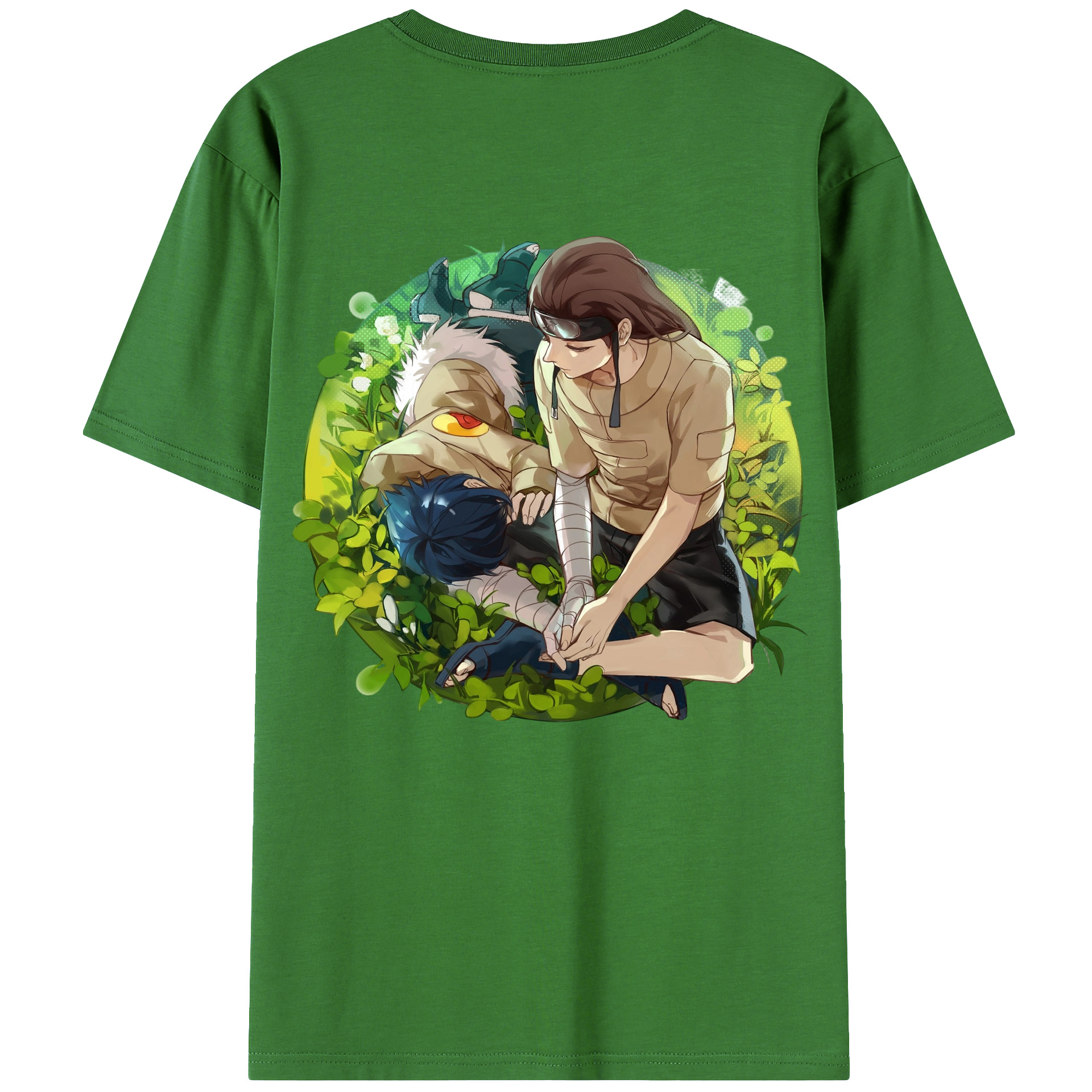 （画像用） NARUTO -ナルト- 日向ネジ Hyūga Neji レディース半袖Tシャツ(バックプリント)
